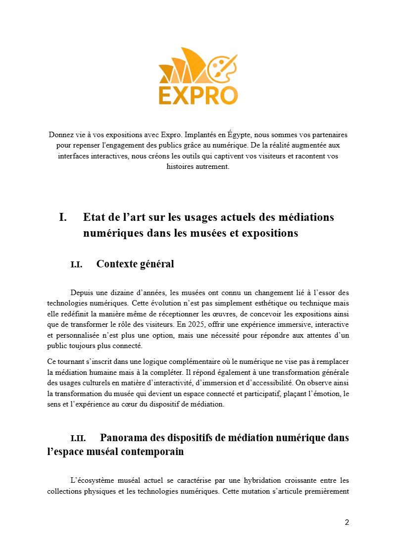 Page du dossier de veille, avec le logo Expro.