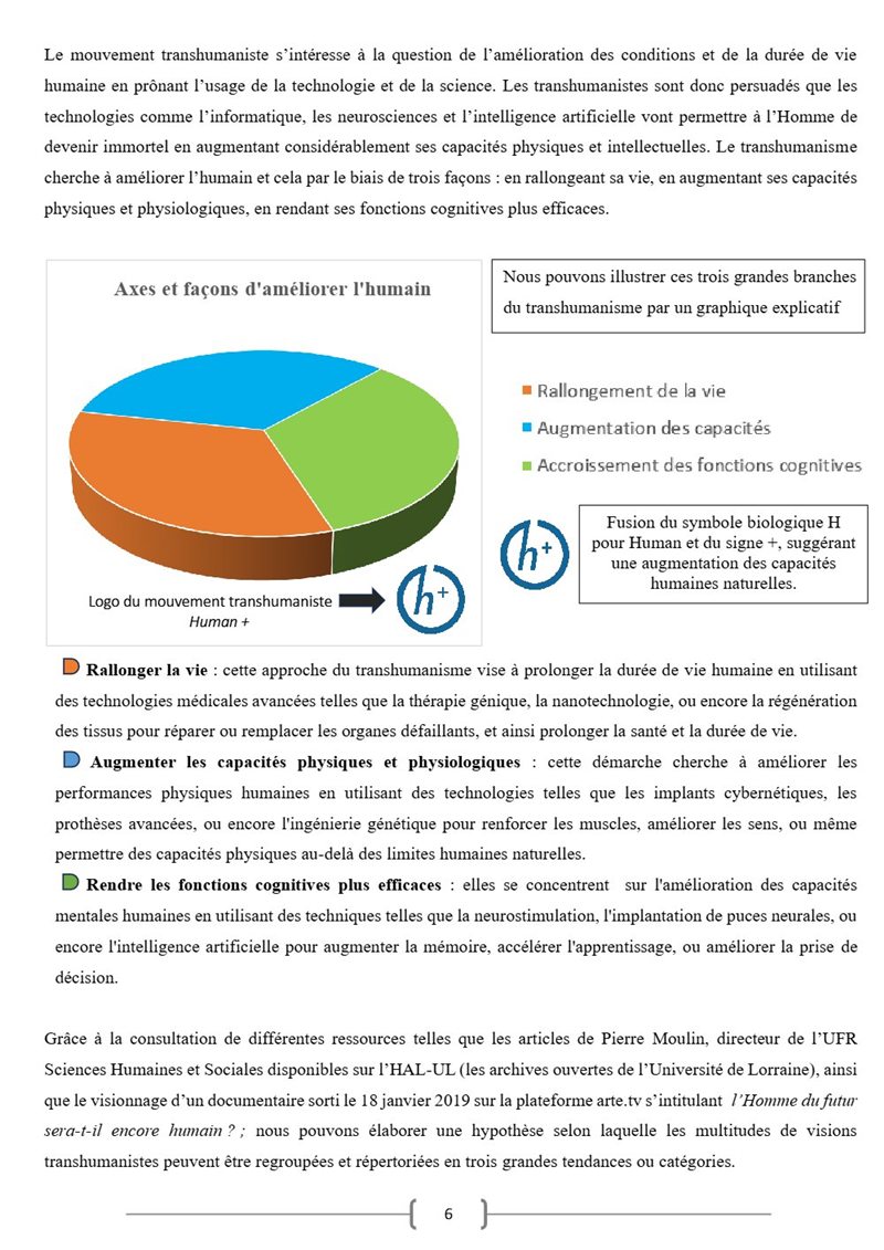 Page 4 du dossier sur le transhumanisme.