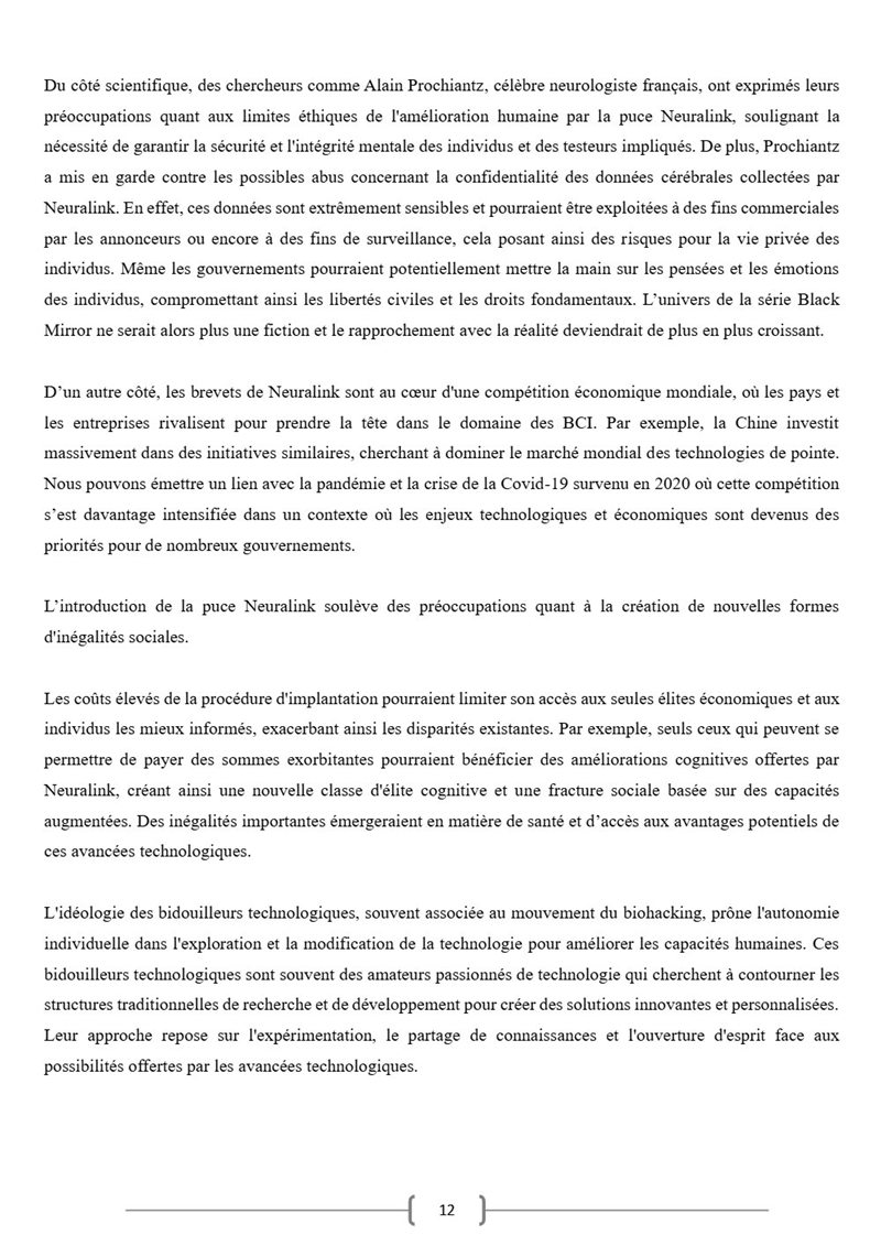 Page 10 du dossier sur le transhumanisme.